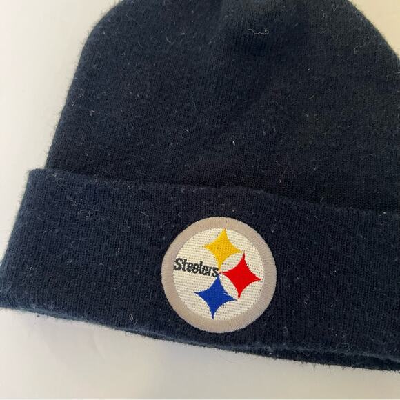 Pittsburgh Steelers Beanie Vintage Winter Hat NFL Logo - Picture 2 of 4